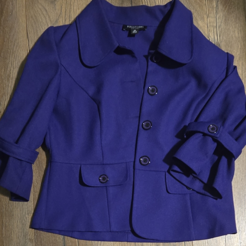 Chic Purple Blazer by Perceptions New York
